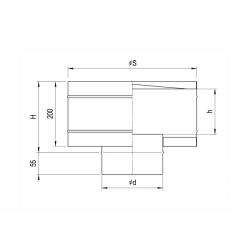 Дефлектор FERRUM AISI 430 0,5 мм 150 мм f2009
