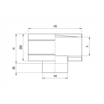 Дефлектор FERRUM AISI 430 0,5 мм 130 мм