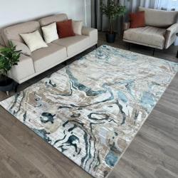 Ковер БЕЛЛА D007A - CREAM SHIRINK / BLUE FDY прямоугольник размер 1,6*2,3 м