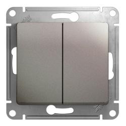 Механизм переключателя SYSTEME ELECTRIC Glossa 2 клавиши платина GSL001265,