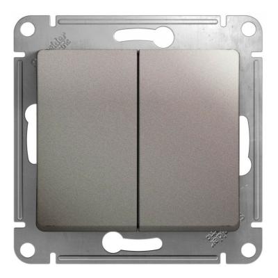 Механизм переключателя SYSTEME ELECTRIC Glossa 2 клавиши платина GSL001265,