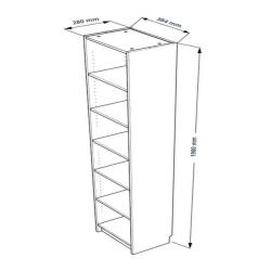 Стеллаж ШВЕДСКИЙ СТАНДАРТ Варма 40 Белый 380*1980*280 мм S00326