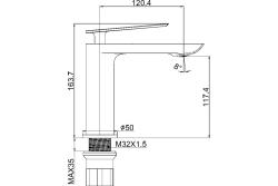 Смеситель для раковины MAXONOR PURE LIFE PL1095
