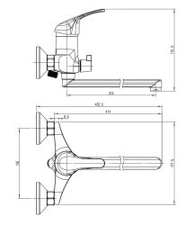 Смеситель для ванны RUSH A417-02-51 
