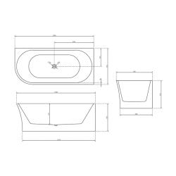 Ванна акриловая ABBER 170*78 см AB9257-1,7L  