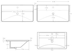 Тумба с раковиной AQUANET Вега 100