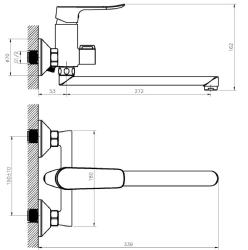 Смеситель для ванны AGGER GP64-505