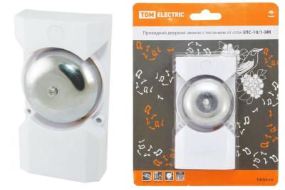Звонок дверной TDM ЗПС-10/1-ЭМ белый