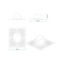 Элемент проходной для гибкой черепицы KROVENT Base-VT RAL 8017 110 мм