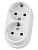 Розетка сетевая TDM Ретро с заземлением двойная белая SQ1806-0531