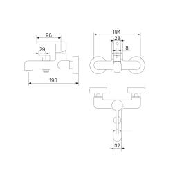 Смеситель для ванны IDDIS Aiger AIGSB00i02WA