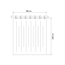 Штора для ванной IDDIS Base 200*180 см BG06P18i11 
