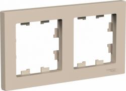 Рамка SYSTEME ELECTRIC Atlas design 2 поста песочный ATN001202