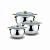 Набор посуды 6пр, нерж. сталь (2л+2,6л+3,6л) /Kelli/