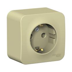 Розетка SYSTEME ELECTRIC Blanca с заземлением бежевый BLNRA010117
