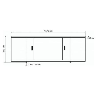 Экран для ванны EMMY Виктория 160 157 см