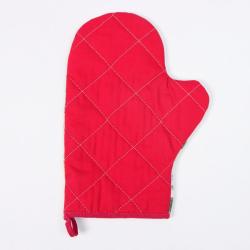 Варежка-прихватка ЭТЕЛЬ Пуансеттия белый, красный