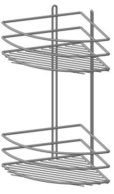 Полка для ванной PROFFERO двойная овал хром