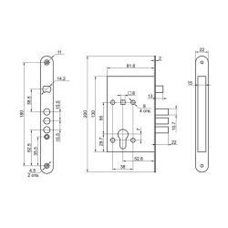 Корпус замка ПРОСАМ 4-31 Хром