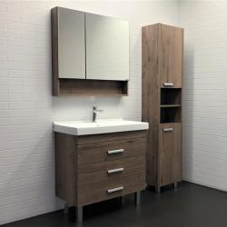 Тумба с раковиной COMFORTY Никосия 80 дуб темный 