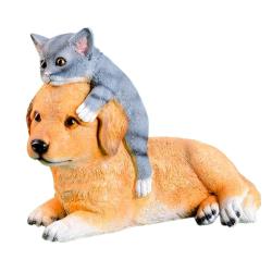 Фигурка садовая Собачка с котиком