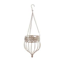 Кашпо металлическое РЕМЕКО Белый 19 см