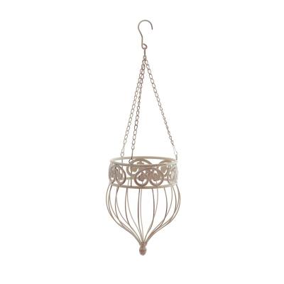 Кашпо металлическое РЕМЕКО Белый 19 см