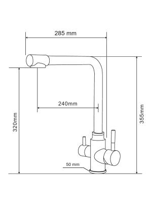 Смеситель для кухни ORANGE AP55-404NI