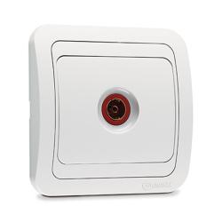 Розетка телевизионная MAKEL Mimoza TV белый 12007