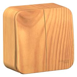 Выключатель SYSTEME ELECTRIC Blanca 2 клавиши ясень BLNVA105015