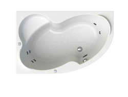 Ванна акриловая RADOMIR Ирма L Стандарт-Chrome полотенцедержатель 169*110 см