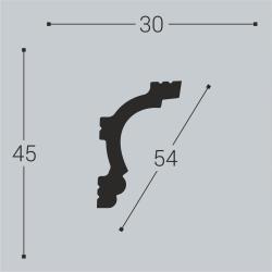 Карниз ДЕ-БАГЕТ Bello deco 30*45*2000 мм К8 30/45