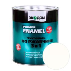 Грунт-эмаль ЭКОДОМ Белый 0,9 кг