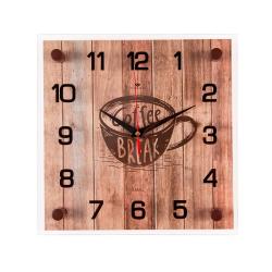 Часы настенные 25*25 см "Перерыв на кофе" /252-041/Рубин/