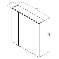 Зеркальный шкаф AQUANET Алвита New 80*85 см