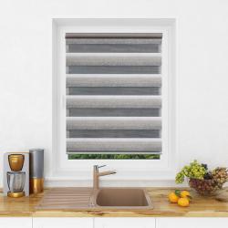 Рулонная штора LM DECOR День-ночь Дабл Серый 43*160 см