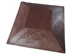 Колпак на столб забора по фонарь Чешуя 390*390 мм