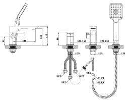 Смеситель на борт ванны ESKO Samara SMR355