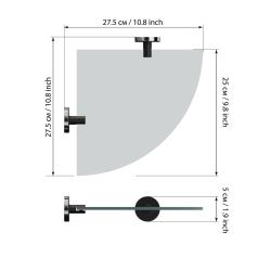 Полка для ванной FORA Lord FOR-LORD035BL 