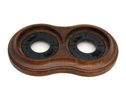 Рамка ТМ МЕЗОНИНЪ Аврора 2 поста темный дуб GE70832-26