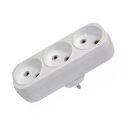 Разветвитель MAKEL 3 гнезда белый 10032
