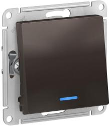 Механизм переключателя SYSTEME ELECTRIC Atlas design 1 клавиша с подсветкой мокко ATN000663