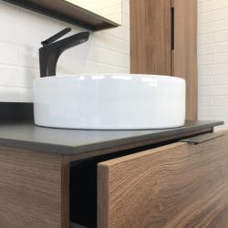 Тумба с раковиной COMFORTY Порто 75 дуб темно-коричневый