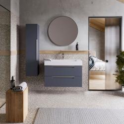 Тумба с раковиной AQWELLA Cube 90 серый