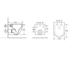 Унитаз подвесной D&K Matrix DT1396025