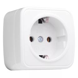 Розетка сетевая НАРОДНАЯ ПРОДУКЦИЯ Дача с заземлением белый