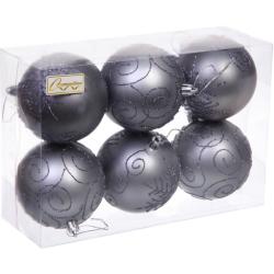 Набор шаров СЕРПАНТИН Magic wish графит 8 см