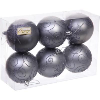 Набор шаров СЕРПАНТИН Magic wish графит 8 см