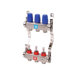 Коллектор нержавеющий MVI с расходомерами 3 выхода 1*3/4" EK MS.503.06
