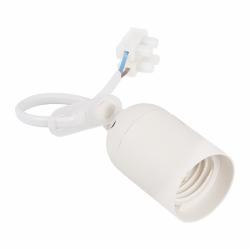 Патрон REXANT Е27 пластик подвесной с клеммной колодкой белый